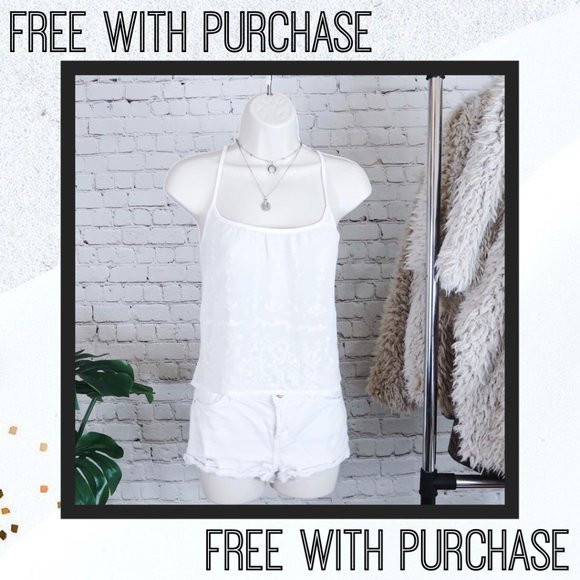 White Sheer Beach Cover Up Tank Top Flower Design - Picture 1 of 4